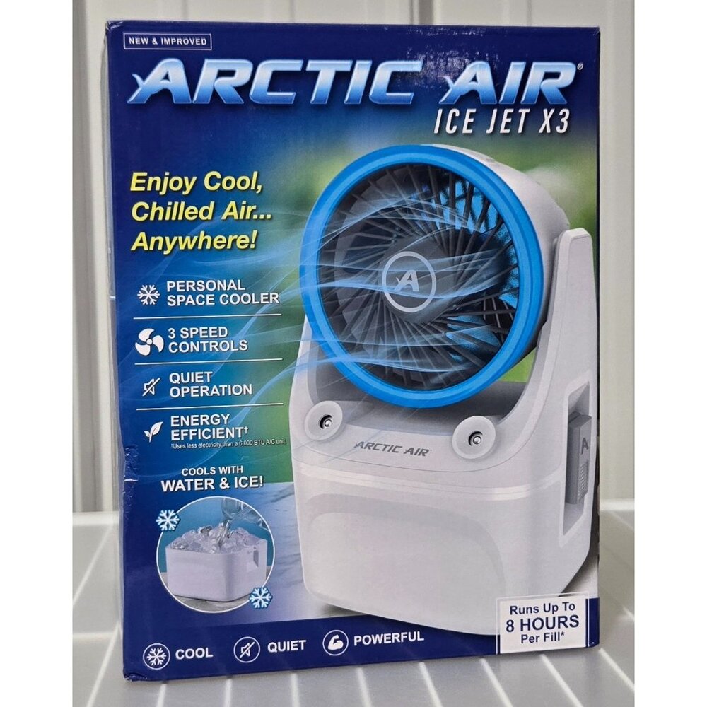 Arctic Air Ice Jet X3 Personal Space Evaporative Cooler w/ 7 LED Light Options
